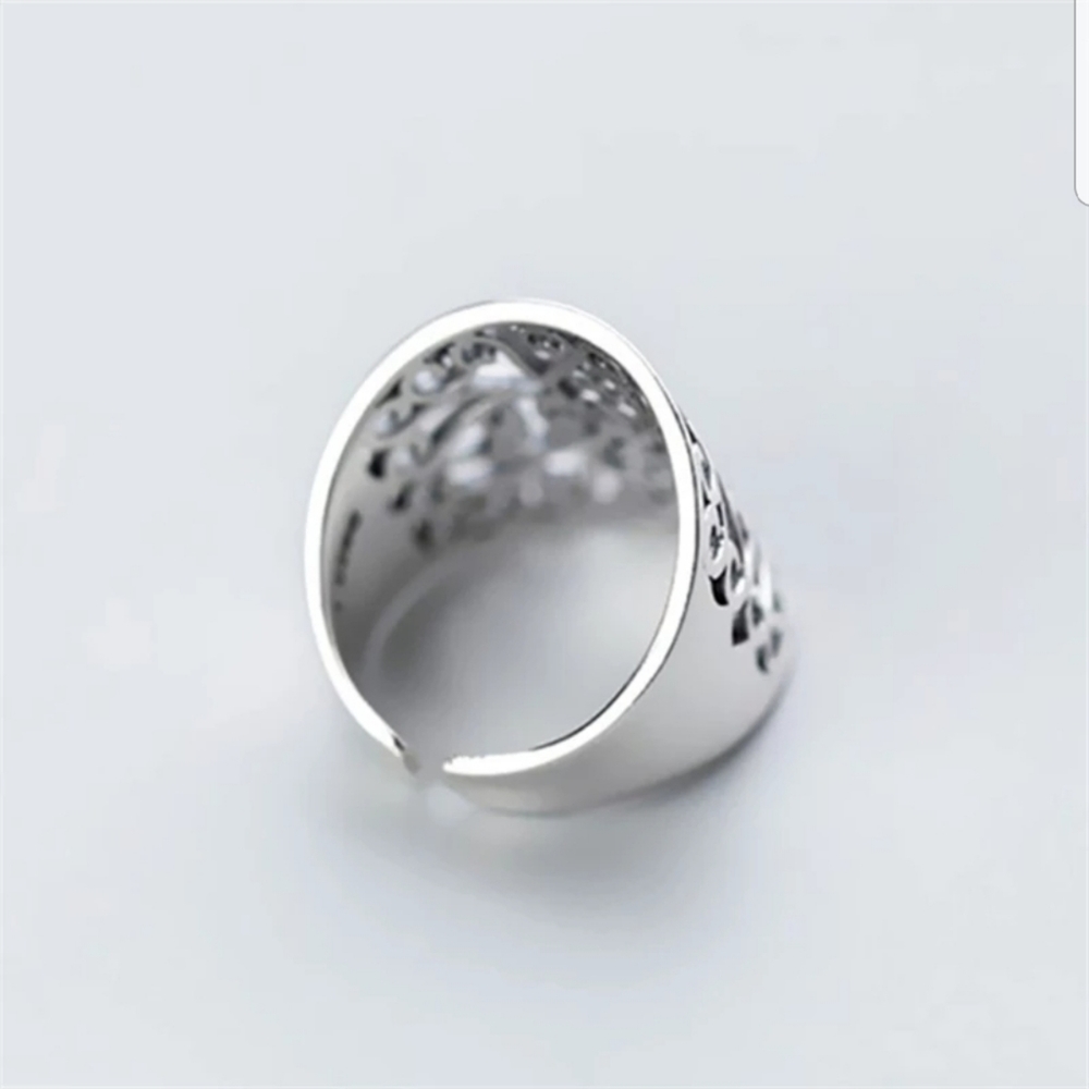 Vintage open ring 925 sterling silver 💍 - Picture 6 of 6